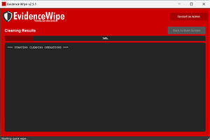 Evidence Wipe Secure Deletion Screenshot