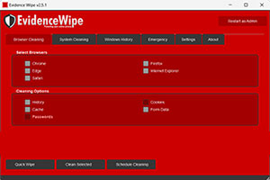 Evidence Wipe Review Screenshot